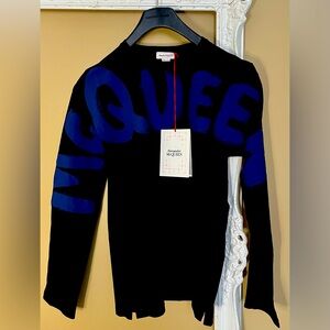 MCQUEEN navy blue long sleeves shirt